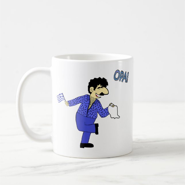 Greek Dancer Mug OPA! (Gauche)