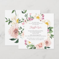 Greek | Invitation Baptême de fleurs d'été