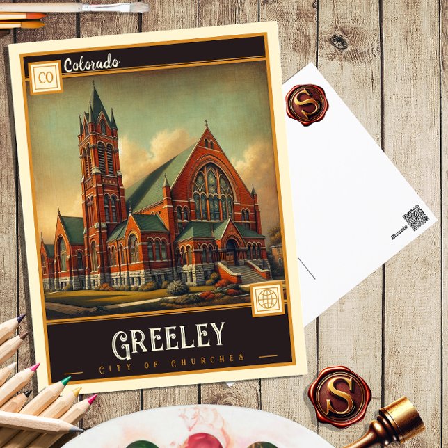 Greeley, Colorado | Carte postale ancienne (Créateur téléchargé)