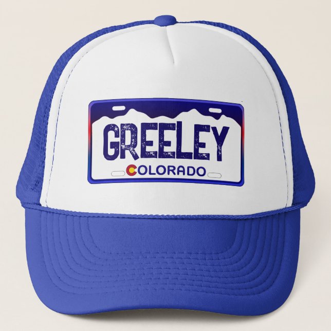 Greeley Colorado plaque bleue casquette (Devant)