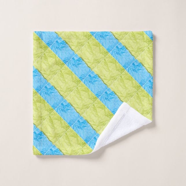 green and blue blocks (Gant de toilette)