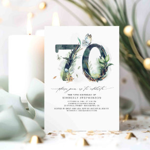 Green and Gold 70e anniversaire Invitation