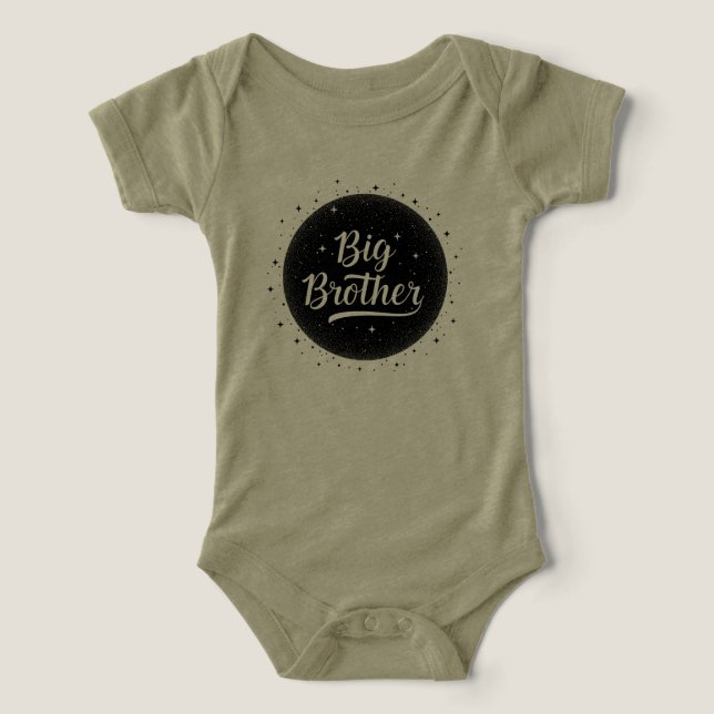 Green Baby Bodysuit Big Brother (Design Recto)