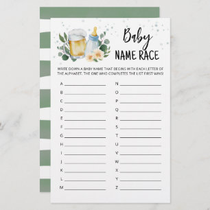 Green Baby est en train de brasser Baby Name Race