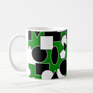 Green Bauhaus Collage Café Mug