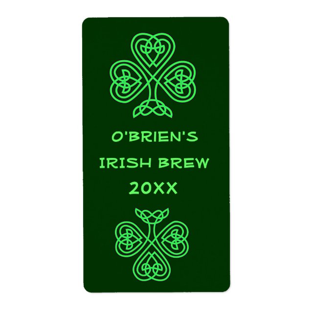 Green Beer Home Brew Étiquette (Devant)