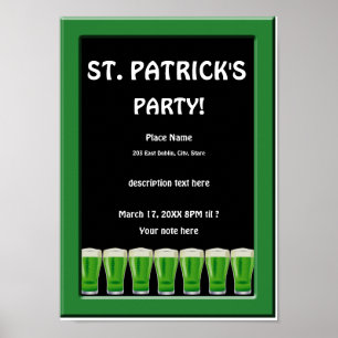 Green Beer St Patrick's Party Poster 2