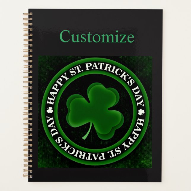 green/black shamrock St Patrick's Day Irish Pride (Devant)