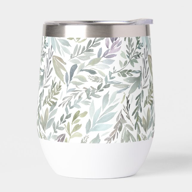 Green Blue Botanical Watercolor (Gauche)