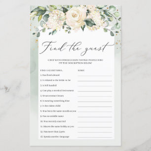 Green Boho Trouvez Le Jeu De Mariage Invité