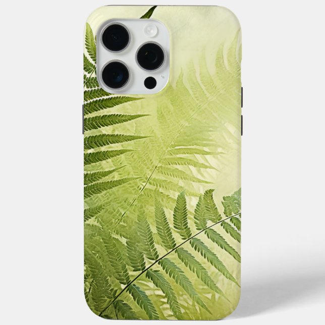 Green Botanical Fern Feuille iPhone ou coque ipad (Verso)