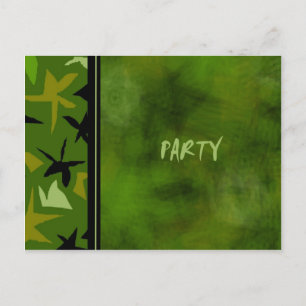 Green Camo Boys Invitation de fête d'anniversaire