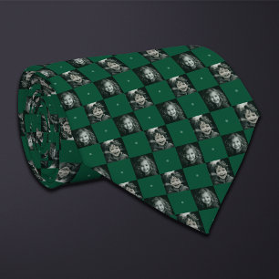 Green Checkerboard Motif photo 2 Cravate photo