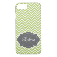 Green Chevron coque iphone personnalisé