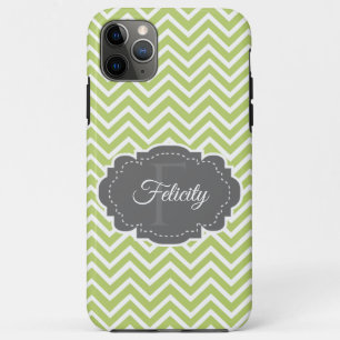 Green Chevron coque iphone personnalisé
