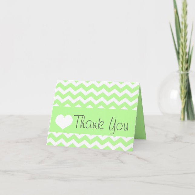 Green Chevron Merci Note (Devant)