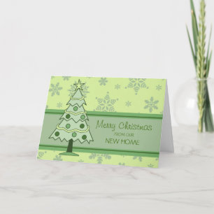 Green Christmas Tree Nouvelle carte de Noël