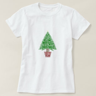 Green Christmas Tree Red 2017 Holiday T-Shirt