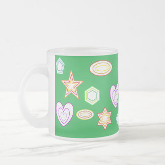 Green colour Shapes mug