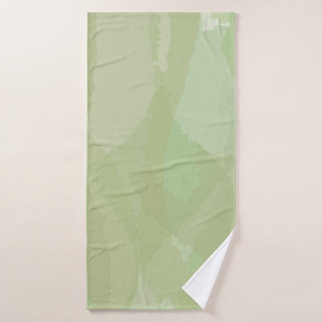 Green, cool, trendy watercolor abstract pattern (Serviette de bain)