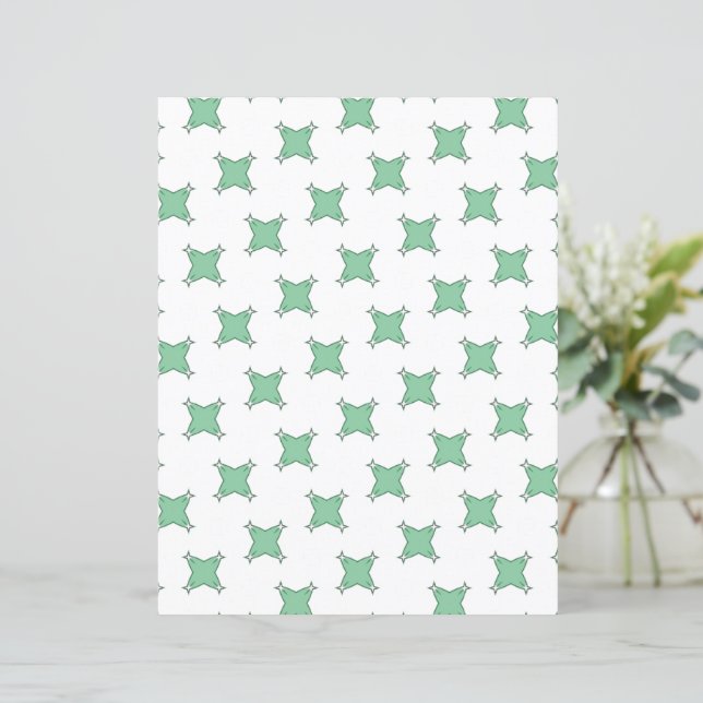 Green Cross star on White Scrapbook Paper (Debout devant)