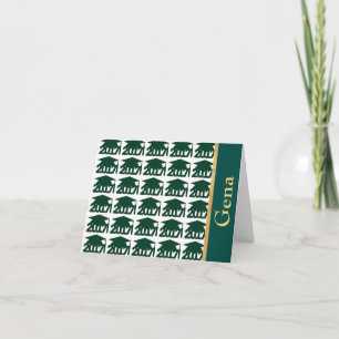 Green Custom Class of 2017 Graduation Cartes pour