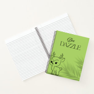 Green Cute Deer Carnet - Logo de la marque Doedazz