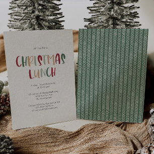 Green Décontracté Colorful Déjeuner Invitation