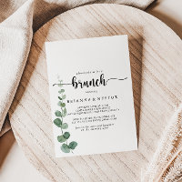 Green Delight Eucalyptus Brunch invitation