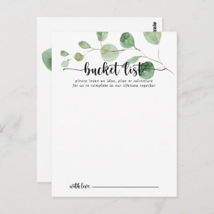 Green Delight Eucalyptus Mariage Bucket List Carte
