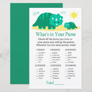 Green Dino Qu'y a-t-il dans votre baby shower de j