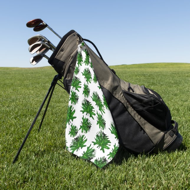 Green Dracaena Fern Feuilles, serviette de golf (Vert)