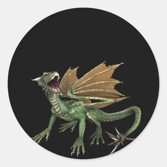 Green Dragon Design 1 :: Stickers Imaginaire (Devant)