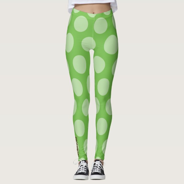 Green Dream Large Polka Dot Leggings (Devant)