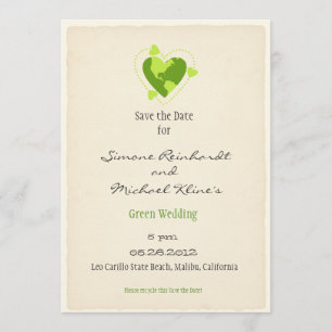 Green Eco Friend Save the Date