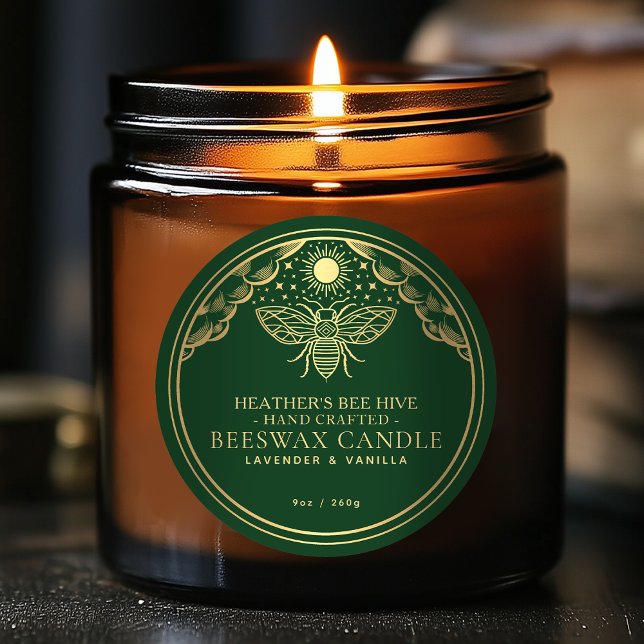 Green Editable Tarot Honeybee Étiquette (Créateur téléchargé)