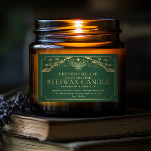 Green Editable Tarot Honeybee Étiquette