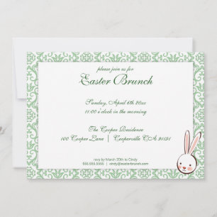 Green Elegant Brunch de Pâques Invitation
