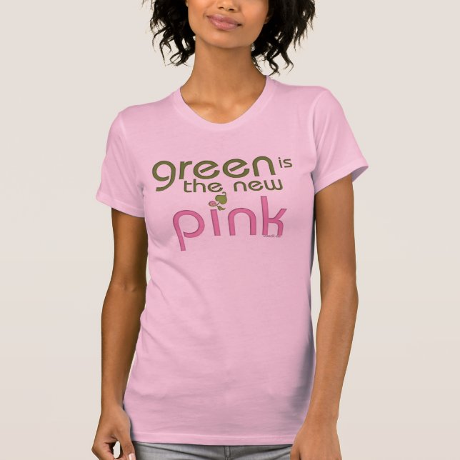 Green est le T-shirt rose neuf (Devant)