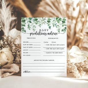 Green Eucalyptus Baby Predictions et cartes de con