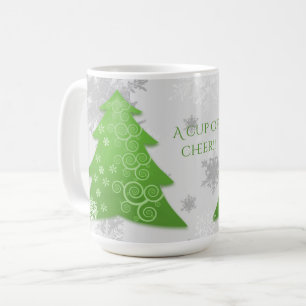 Green Festive Arbre de Noël Café Mug
