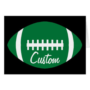 Green Football Team Party Texte personnalisé Carte