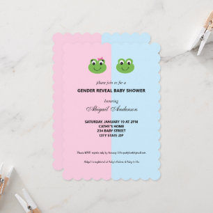 Green Frog Genre Reveillez Baby shower Invitation