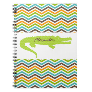 Green Gator sur Chevron Carnet personnalisé