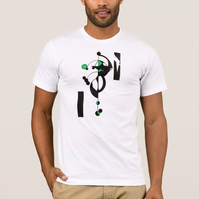 Green Geo Design T-shirt homme (Devant)