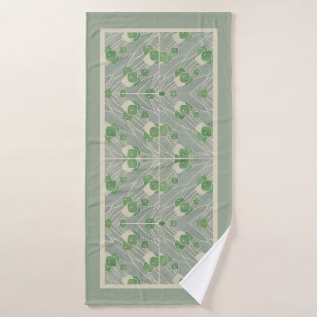 Green Geometry 1915 Hannah Borger Overbeck (Serviette de bain)