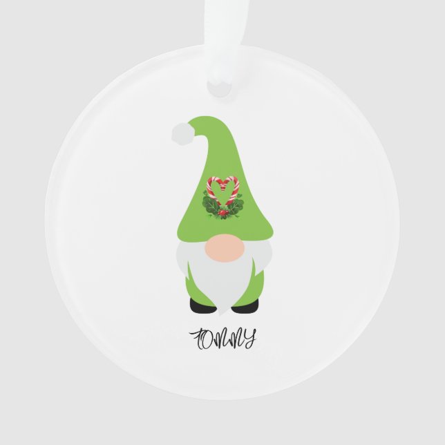 Green Gnome NAME Joyeuses Fêtes Année Fun (devant)