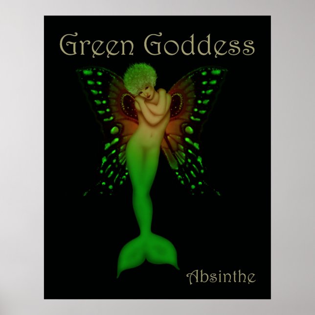 Green Goddess Absinthe Poster (Devant)