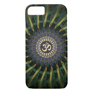 Green Gold Aum Swirl New Age iPhone 7 Coque