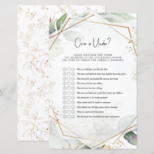 Green & Gold Baby shower jeu Plus ou moins?